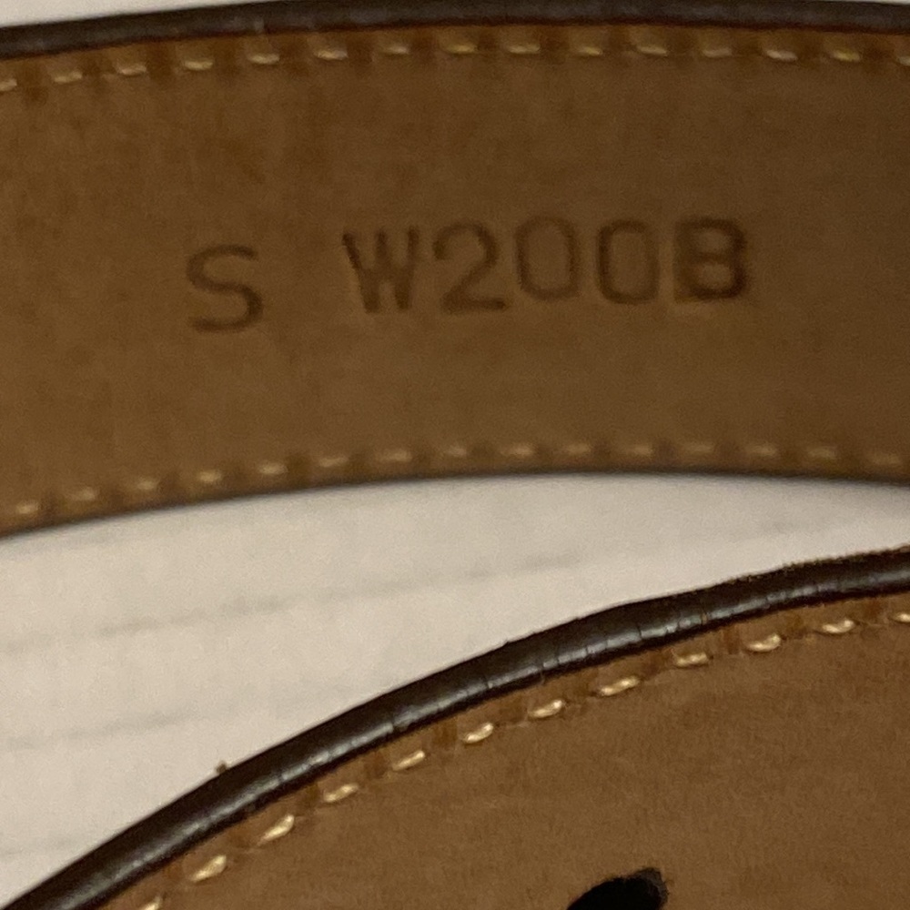 Brighton Women Size Small Brown Five Holes Adjustable Croc Style Gold Metal Belt - Picture 3 of 8